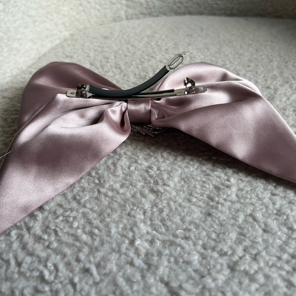 Cubic Zirconia Hair Bow Clip - Picture 3 of 8